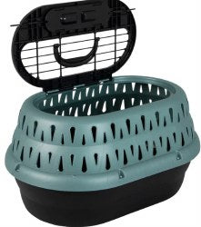 Petmate Top Load Pet Carrier for Cats, 19 Inches Long, Holds Pets Up To 10 Pounds, Green