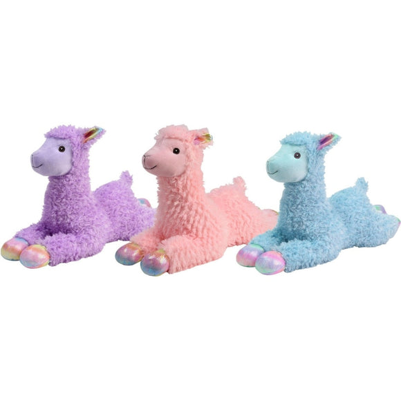 Multipet Jumbo Llama Dog Toy  Assorted Pastel Colors  Size: 24