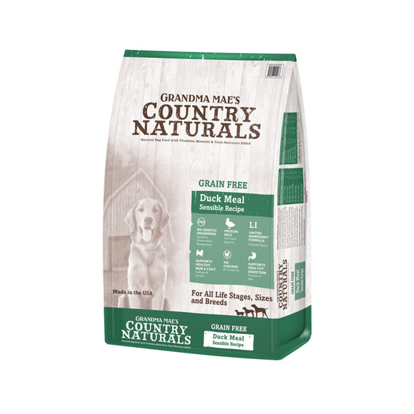Grandma Mae's Country Naturals Grain-Free Limited Ingredient Duck Recipe Dry Dog Food, 25 Lb