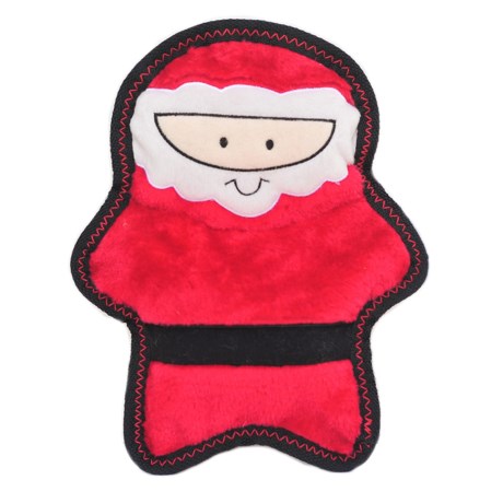 ZippyPaws Holiday Z-Stitch Santa- Squeaky Dog Toy