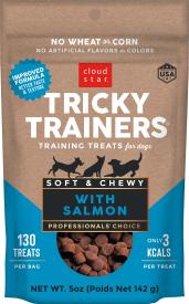 Cloud Star Tricky Trainers Chewy Dog Treats, Salmon, 5 oz. Pouch